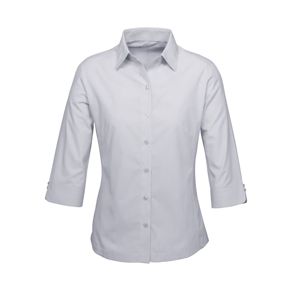 Ambassador Shirt Ladies 3/4 Sil/Gry - 6 36018629 S29521-SLV/GRY-6