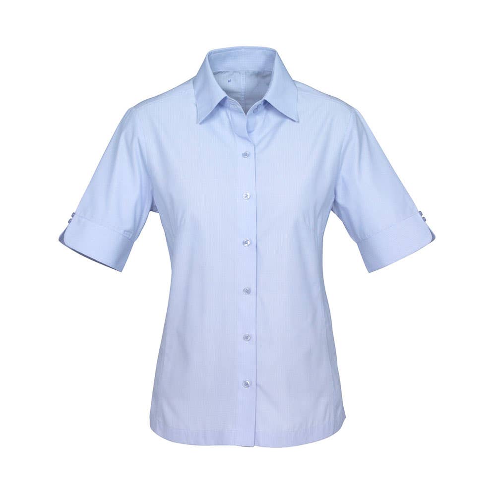 Ambassador Shirt Ladies S/S -Blue - 10 36018630 S29522-BLU-10
