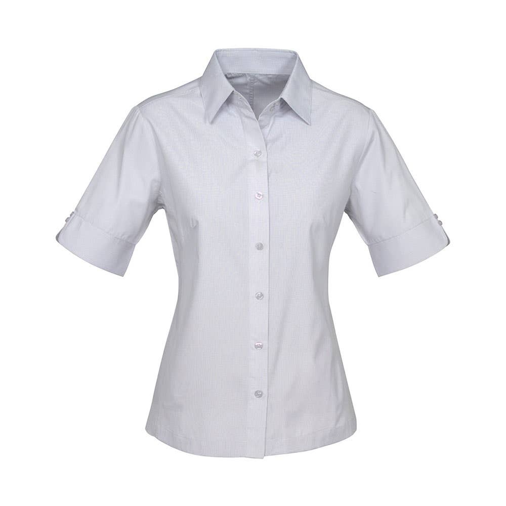 Ambassador Shirt Ladies S/S -Sil/Gry - 10 36018640 S29522-SLV-10