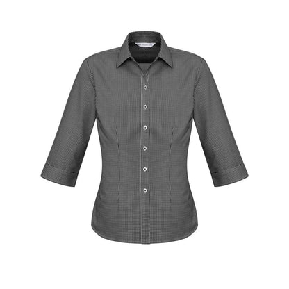 Shirt Womens 3/4 Sleeve Poly Cotton Rich Ellison Black 10 Biz 446368 S716LT-BLK-10