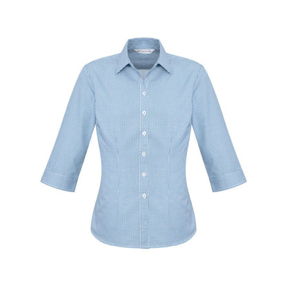 Shirt 3/4 Poly Cotton Womens Ellison Blue  14 S716LT-BLU-14 40023037 S716LT-BLU-14