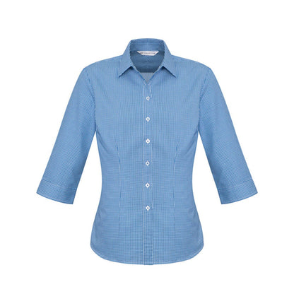 Shirt Womens 3/4 Sleeve Poly Cotton Rich Ellison French Blue 24 Biz 432105 S716LT-FRNBLU-24