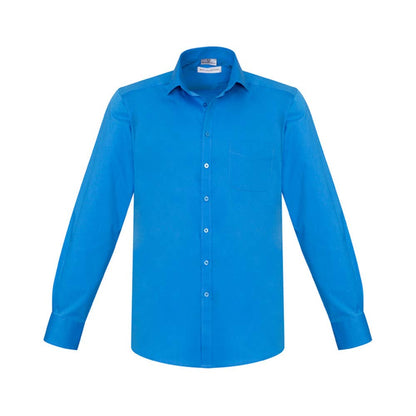 Shirt L/S Poly Cotton Rich Monaco Cyan 4XL Biz_293601_S770ML-CYN-4XL