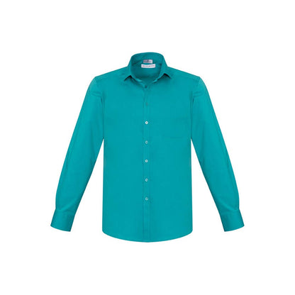 Shirt L/S Poly Cotton Rich Monaco Teal 2XL Biz_450850_S770ML-TEAL-2XL