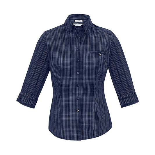 Ladies Harper 3/4 Sl. Shirt Ink/Silver Size 10 597290 S820LT-INK/SIL-10
