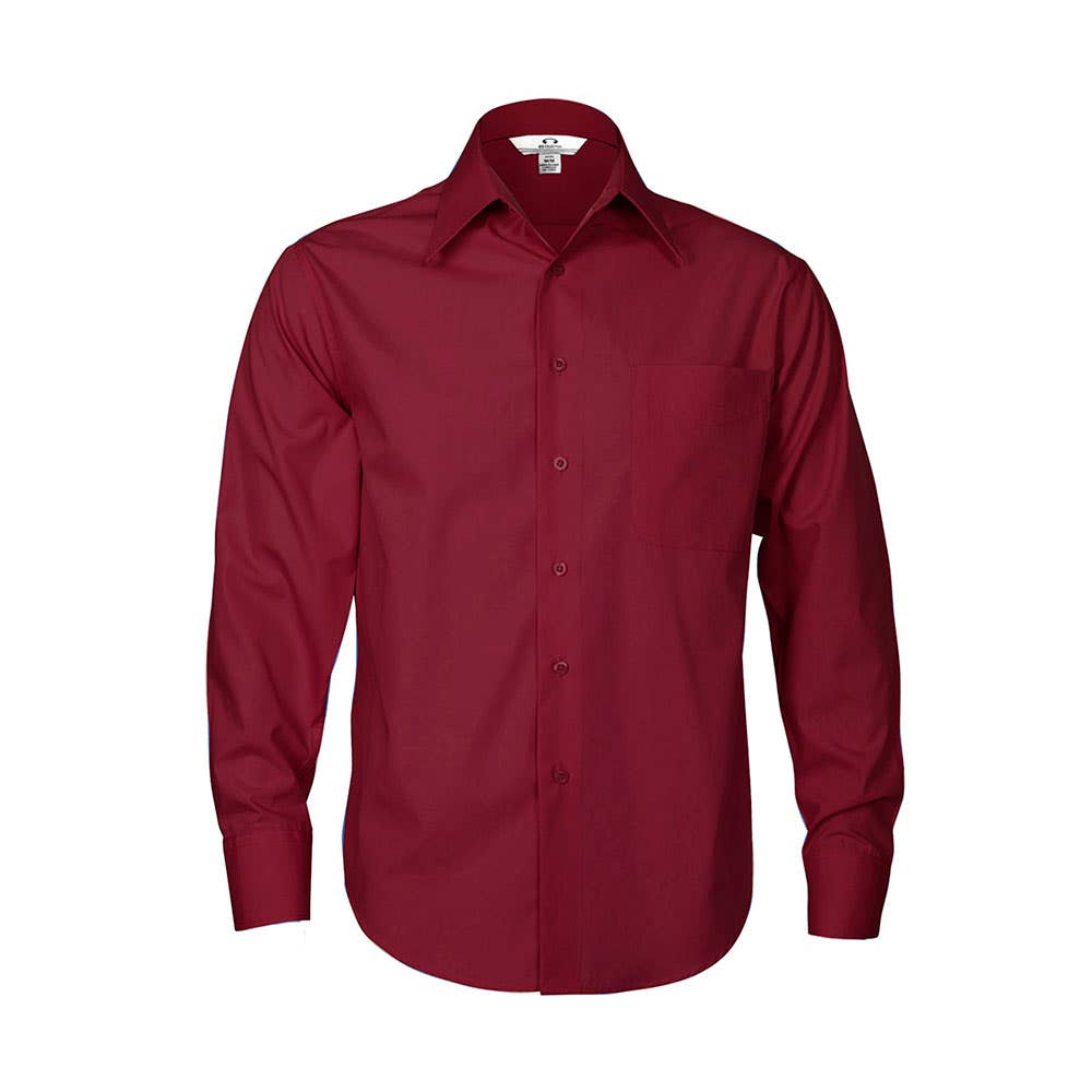 Shirt L/S Poly Cotton Poplin Metro Cherry 2XL Biz_537123_SH714-CHERRY-2XL