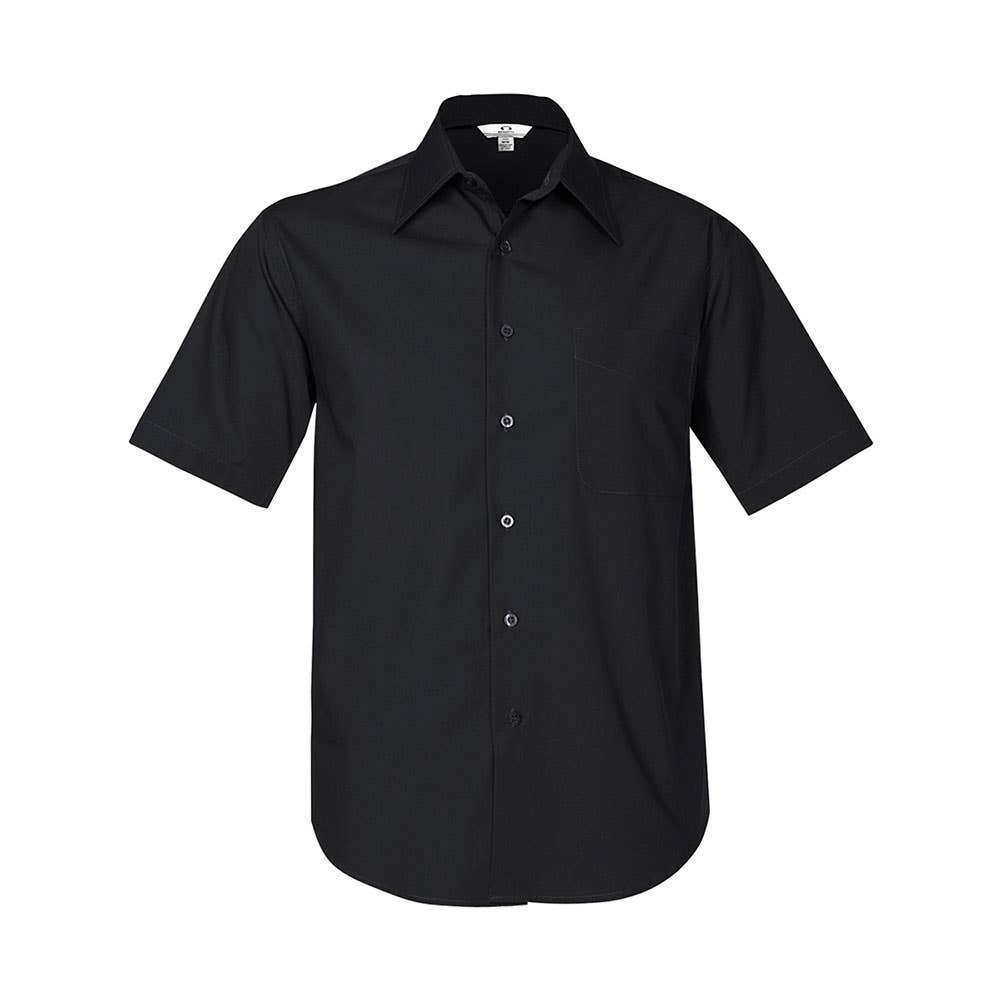 Mens Metro Short Sleeve Shirt Black Small 538412 SH715-BLK-S