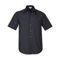 Shirt S/S Poly Cotton Poplin Metro Charcoal 2XL Biz 122589 SH715-CHA-2XL