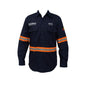 Vitrinite Navy Ladies Mine Shirt O/S/O - 10 37100538 VUW11629TO-NAV-10