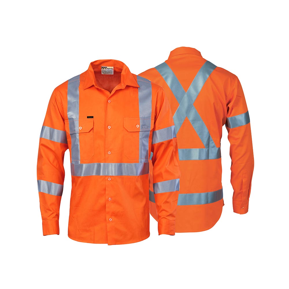 WF595XT Hi-Vis Lightweight X-Back Taped Shirt Vented_WF595XT