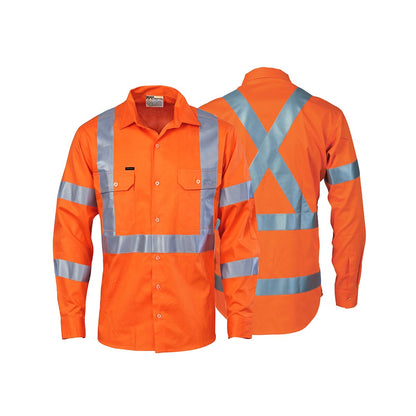 WF595XT Hi-Vis Lightweight X-Back Taped Shirt Vented_WF595XT