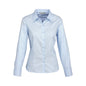 Shirt Womens L/S Cotton Mini Herringbone Luxe Blue 12 Biz 285020 S118LL-BLU-12