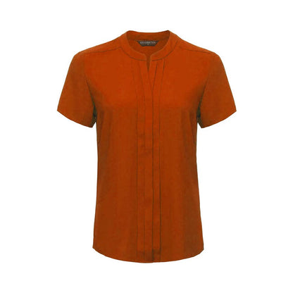 Shirt Womens Envy S/S Poly Tangerine 10 City Collection_40082765_2288-TANG-10