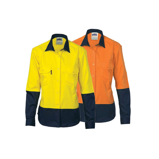 3940 Women's Hi-Vis Long Sleeve Shirt 155gsm ATB ATBDNC3940
