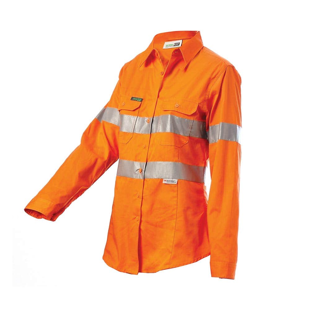 2016 Womens Hi-Vis Long Sleeve Shirt Taped 155gsm 2016