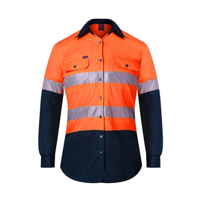 RM208V2R Women's Hi-Vis Long Sleeve Taped Shirt 145gsm_RM208V2R