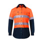 RM208V2R Women's Hi-Vis Long Sleeve Taped Shirt 145gsm_RM208V2R