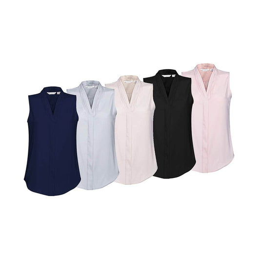 S627LN Madison Women's Sleeveless Corporate Shirt SICTBIZS627LN SICTBIZS627LN