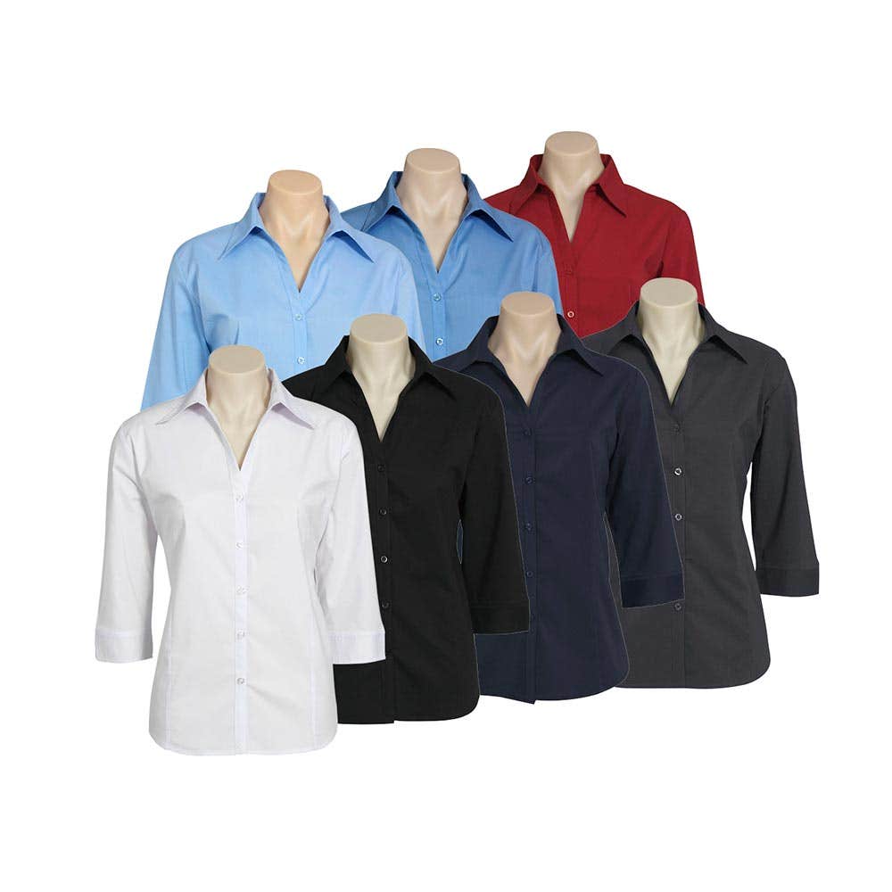 LB7300 Ladies Metro 3/4 Sleeve Shirt BMSALB7300
