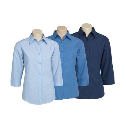 LB8200 Women's 3/4 Sleeve Micro Check Shirt SICTBIZLB8200 SICTBIZLB8200