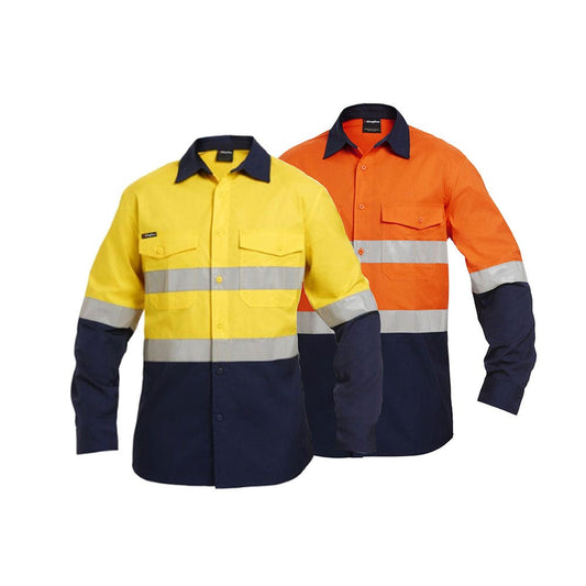 K54880 Workcool 2 Hi-Vis Long Sleeve Shirt Taped Two-Tone 145gsm K54880