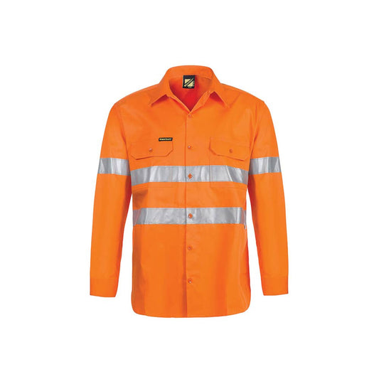 WORKCRAFT WS4131 LIGHTWEIGHT HI VIS L/S VENTED COTTON DRILL SHIRT - 2XL 582711 WS4131-2XL