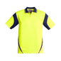 Mens Hi Vis Aztec Polo Short Sleeve Yellow/Navy 2XL 539707 ZH248-Y/N-2XL