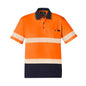 Unisex Hi Vis Polo Shirt Segmented S/S Tape Orange/navy Size Small Syzmik 468481 ZH535-O/N-S