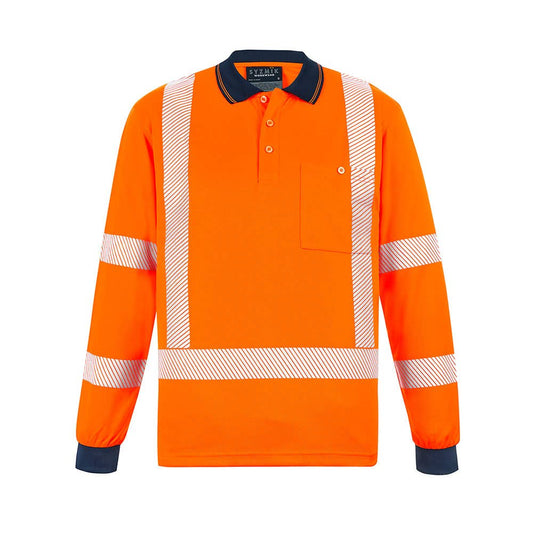 Unisex Hi Vis Segemented X Back NSW Rail Polo L 535127 ZH690-ORANGE-L