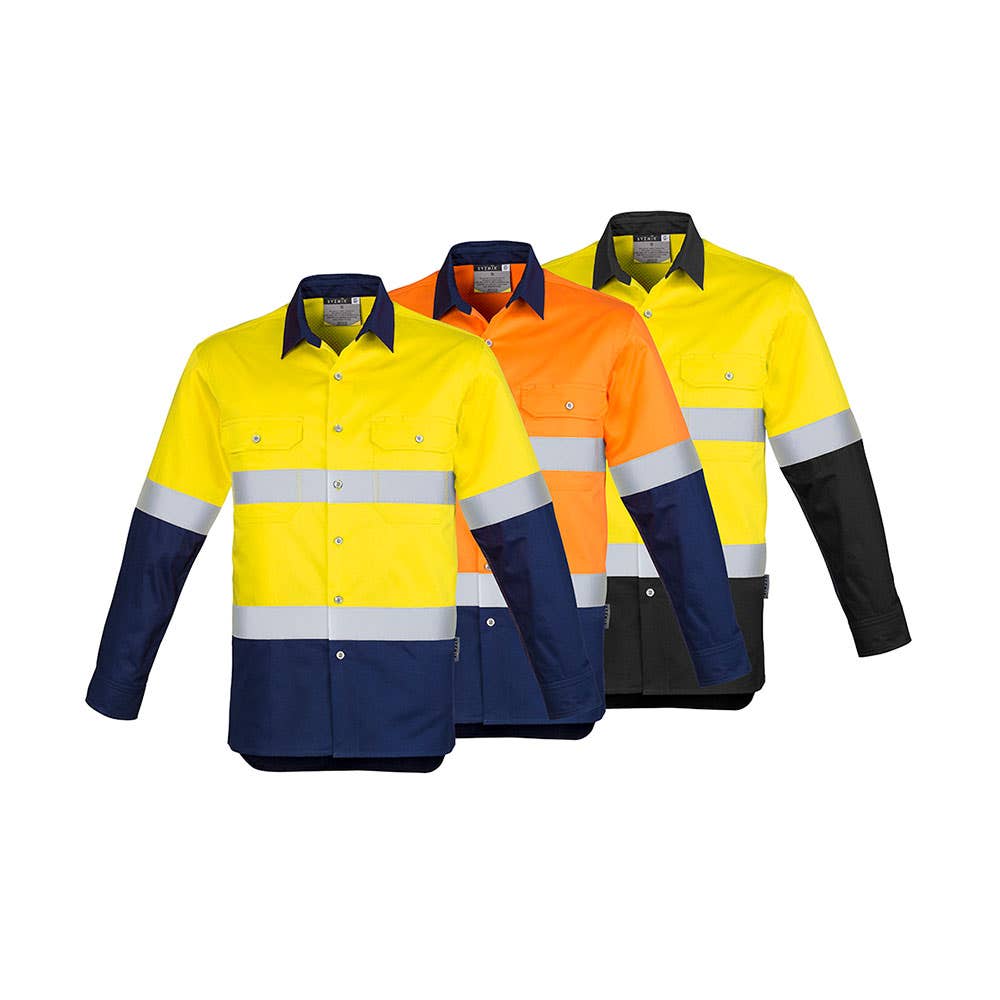 ZW123 Hi-Vis Spliced Industrial Taped Shirt 170gsm ZW123