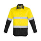 Mens Hi Vis Spliced Industrial Shirt Hoop Taped Yellow/Black  Large 477799 ZW123-YELLOW/BLACK-LARGE