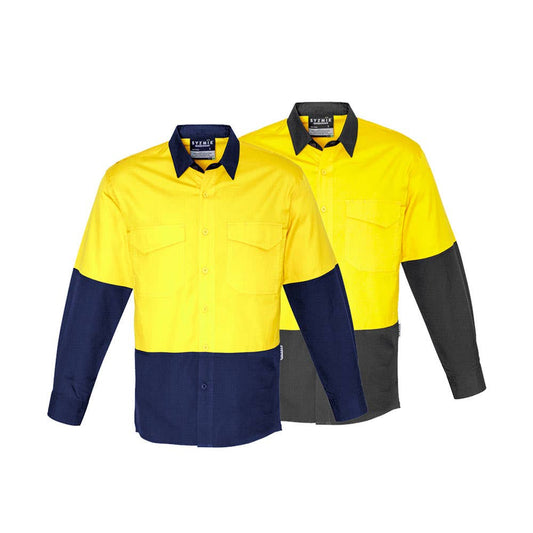 ZW128 Mens Hi-Vis Rugged Cooling Spliced Shirt 145gsm ZW128