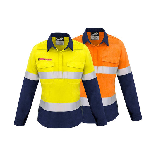 ZW131 Women's FR Closed Front Spliced Taped Shirt 155gsm ZW131