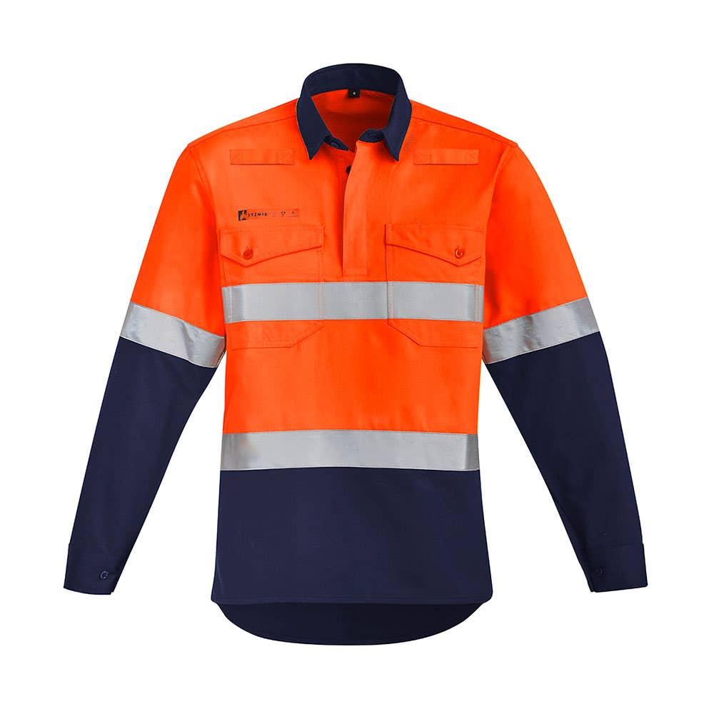 Shirt Orange Navy Large Style Zw143 433275 ZW143-NAV-L
