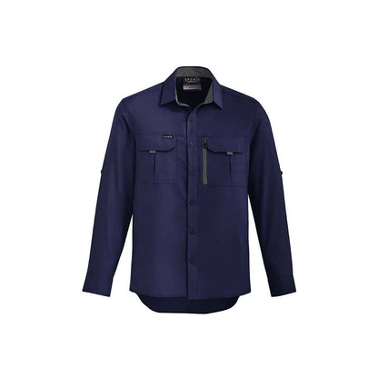 Mens Outdoor L/S Shirt 2XL Navy 100gsm Syzmik 501943 ZW460-NAVY-2XL