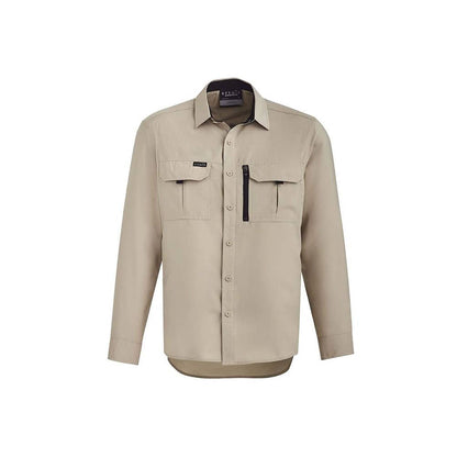 Mens Outdoor L/S Shirt 2XL Sand 100gsm Syzmik 501939 ZW460-SND-2XL