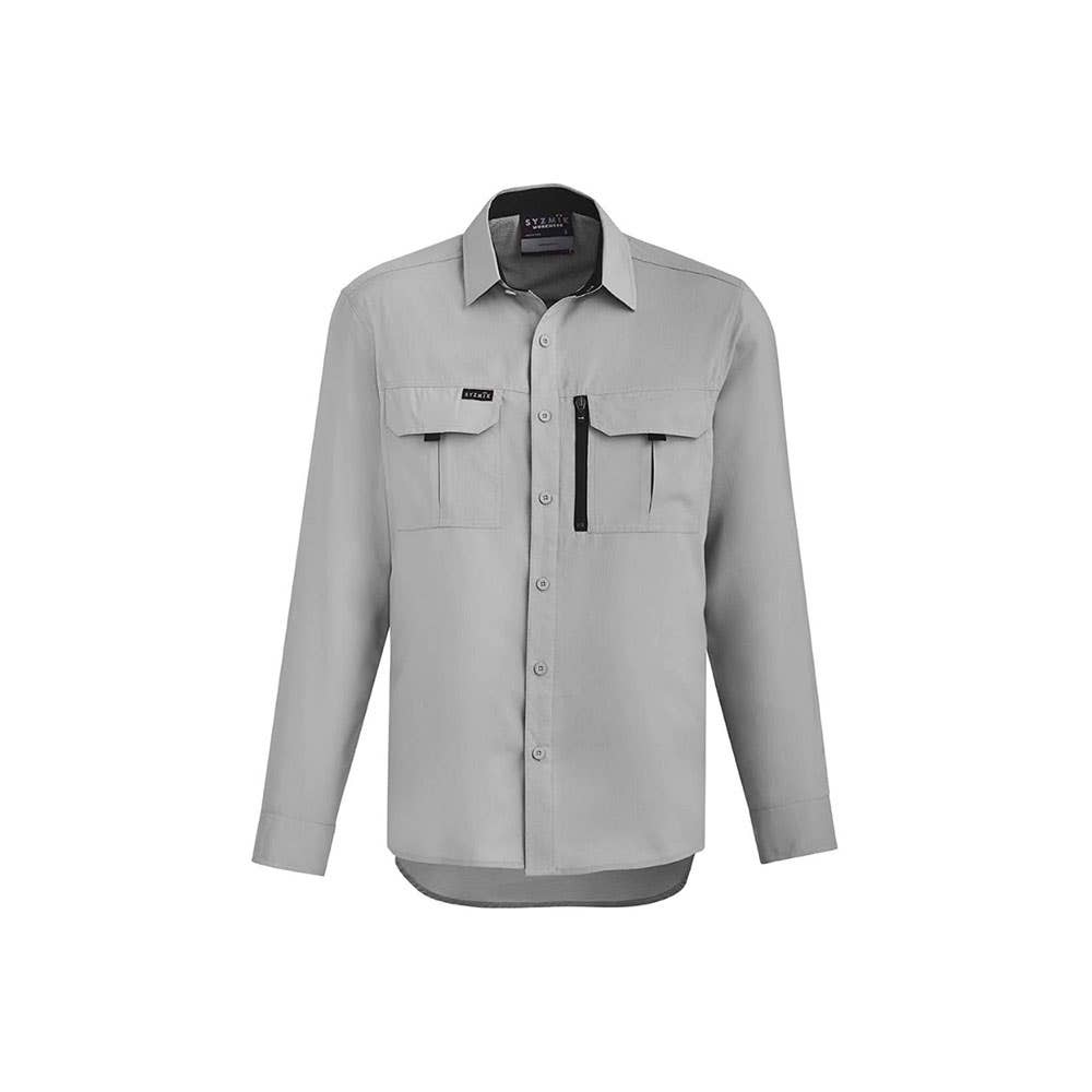 Mens Outdoor L/S Shirt  Large Stone 100gsm Syzmik 505013 ZW460-STN-L