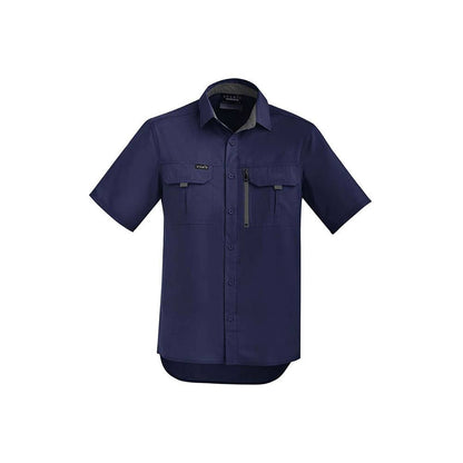 Mens Outdoor S/S Shirt Large Navy 100gsm Syzmik 506220 ZW465-NAVY-L