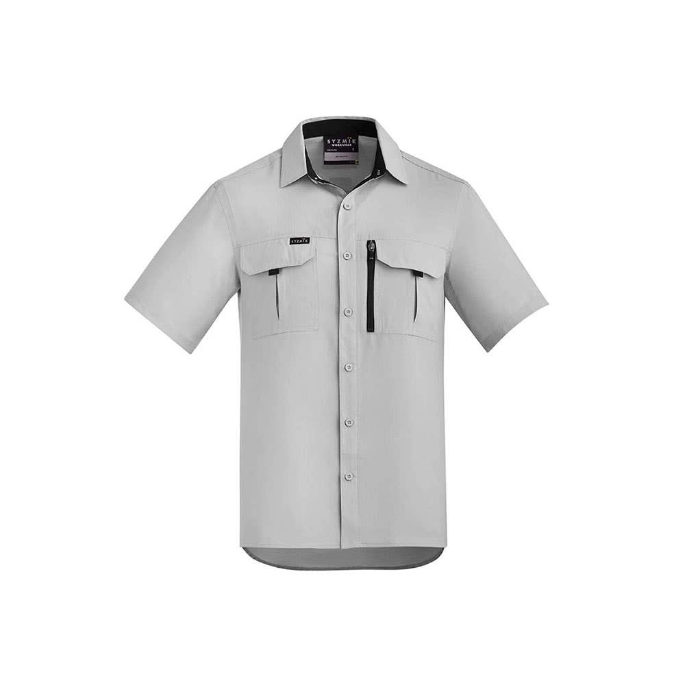 Mens Outdoor S/S Shirt Medium Stone 100gsm Syzmik 517506 ZW465-STONE-M