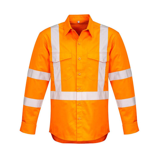 ZW690 Hi-Vis X Back Taped Long Sleeve Shirt 150gsm ZW690