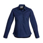 Shirt Womens Tradie L/S Cotton 145gsm Blue 12 Syzmik Workwear 40077538_40077538_ZWL121-BLU-12