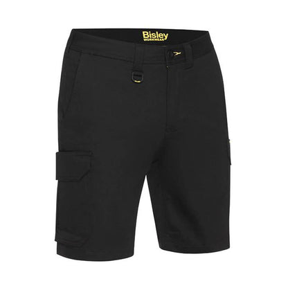 BSHC1008 Stretch Cotton Drill Cargo Shorts 280gsm Black 102R 40050085 BSHC1008 BBLKR02