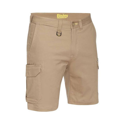 BSHC1008 Stretch Cotton Drill Cargo Shorts 280gsm Khaki 102R 40050072 BSHC1008 BCDRR02