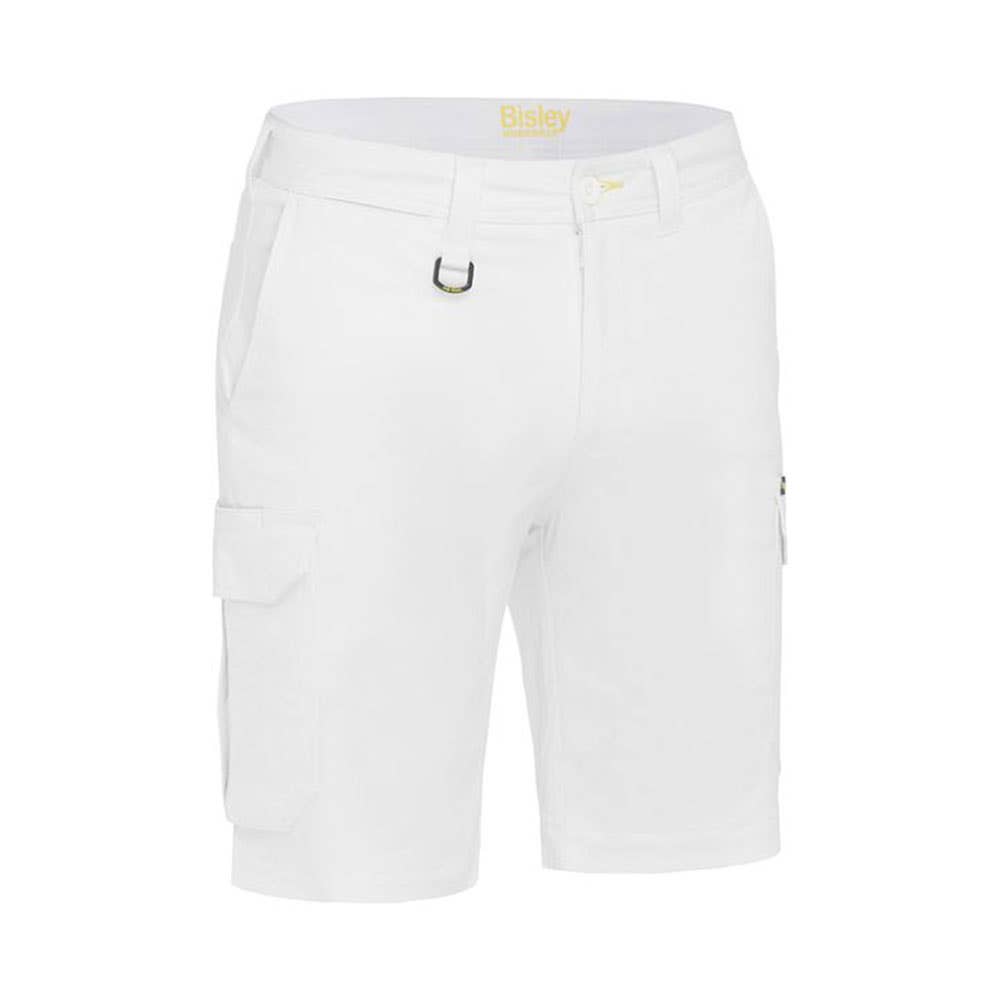 BSHC1008 Stretch Cotton Drill Cargo Shorts 280gsm White 102R 40050097 BSHC1008 BWHTR02