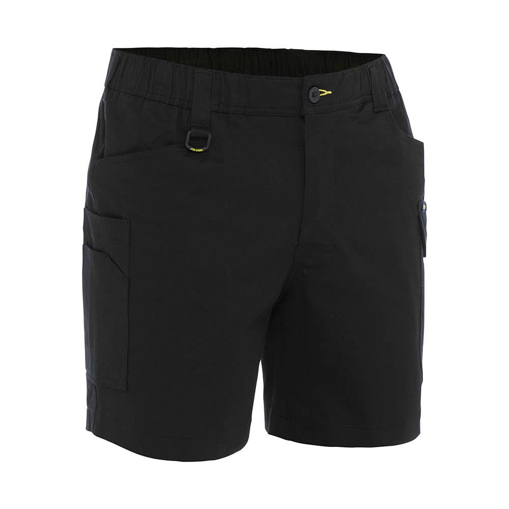 BSHC1018 Stretch Cotton Elastic Waist Cargo Shorts 280gsm Black 102R 40050126 BSHC1018 BBLKR02