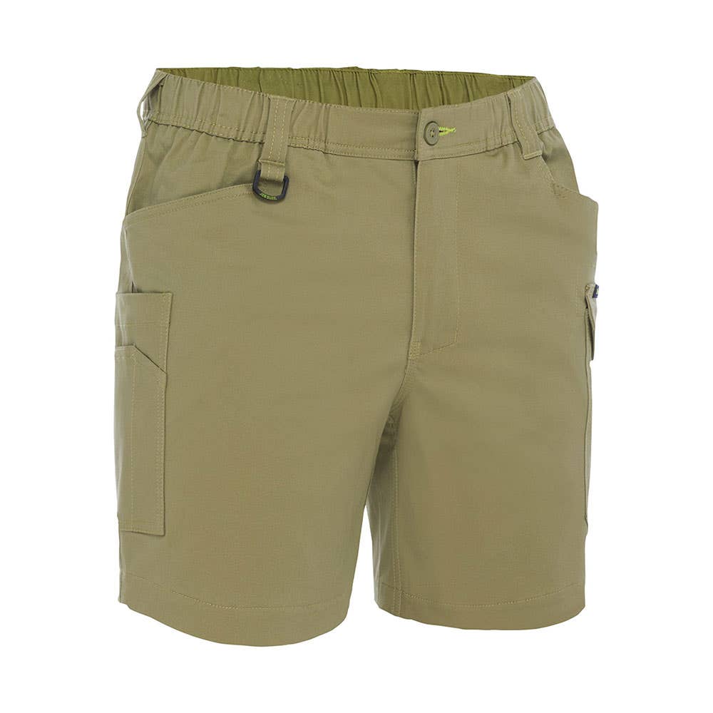 BSHC1018 Stretch Cotton Elastic Waist Cargo Shorts 280gsm Khaki 102R 40050139 BSHC1018 BCDRR02
