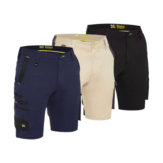 BSHC1332 Flx & Move 4-Way Stretch Zip Cargo Shorts 170gsm BSHC1332