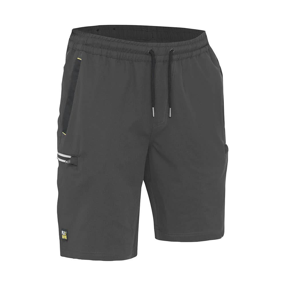 BSHC1333 Flx & Move 4-Way Stretch Elastic Waist Cargo Shorts 170gsm Charcoal 102R_40050282_BSHC1333_BCCGR02