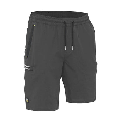 BSHC1333 Flx & Move 4-Way Stretch Elastic Waist Cargo Shorts 170gsm Charcoal 102R_40050282_BSHC1333_BCCGR02
