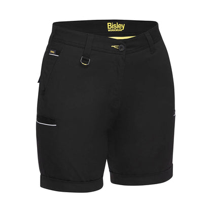 BSHL1015 Women's Stretch Cotton Shorts 280gsm Black 22 40050330 BSHL1015 BBLK22